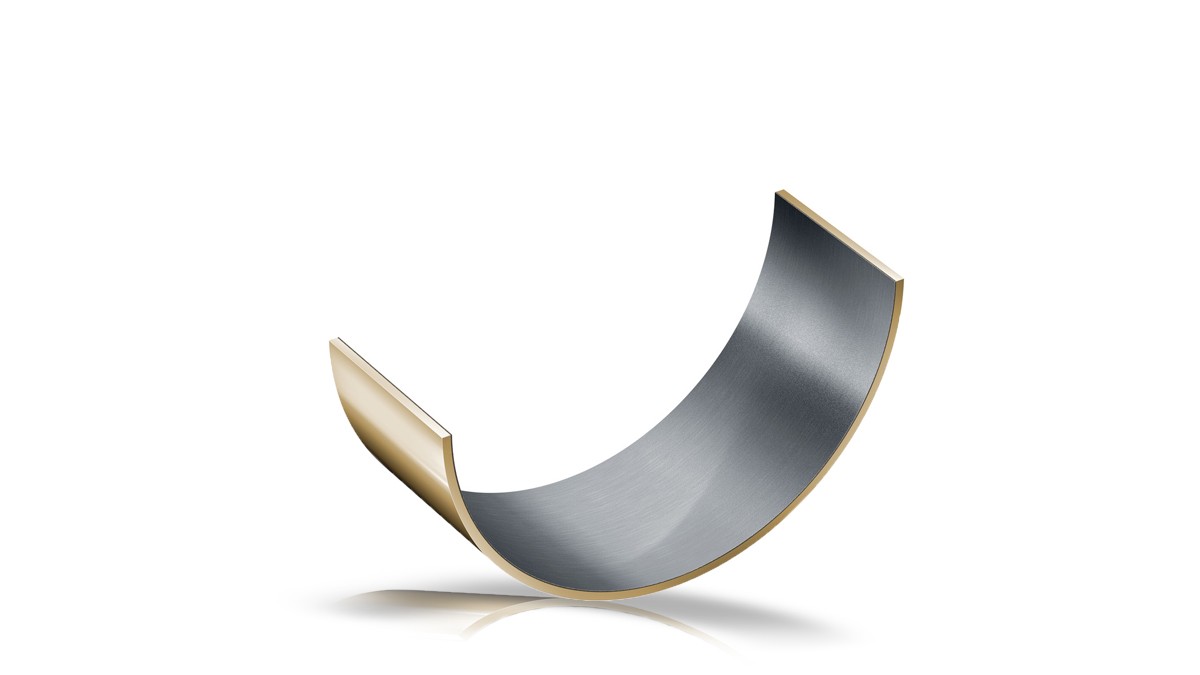 Lagăr de alunecare cu compozit metal-polimer, semicuzinet