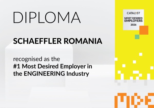 Schaeffler România, în Top 100 cei mai doriți angajatori 2026 și #1 în categoria Inginerie