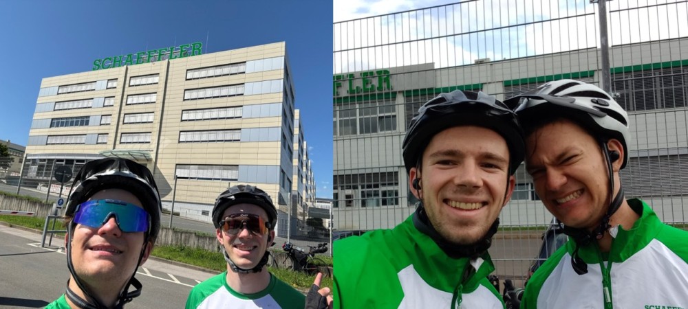 Ziua 1: Plecarea de la fabrica Schaeffler din Herzogenaurach, Germania vs. Ziua 11: Sosirea la fabrica Schaeffler din Brașov, România