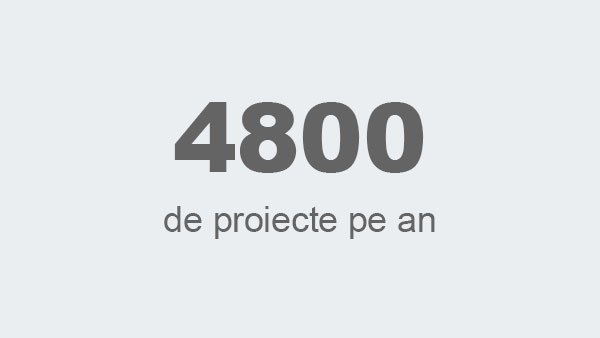 4800 de proiecte pe an